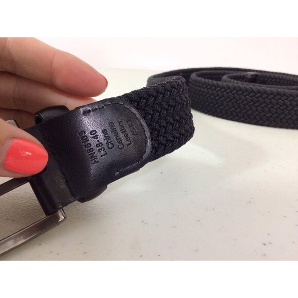 Penguin Black Braided Belt Made in USA Mens Large 38-40 - Picture 4 of 7